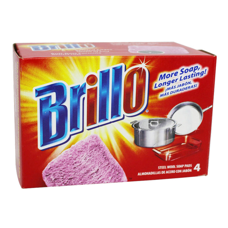 ARMALY BRANDS:53304.B Brillo Steel Wool Soap Pads Red 4ct
