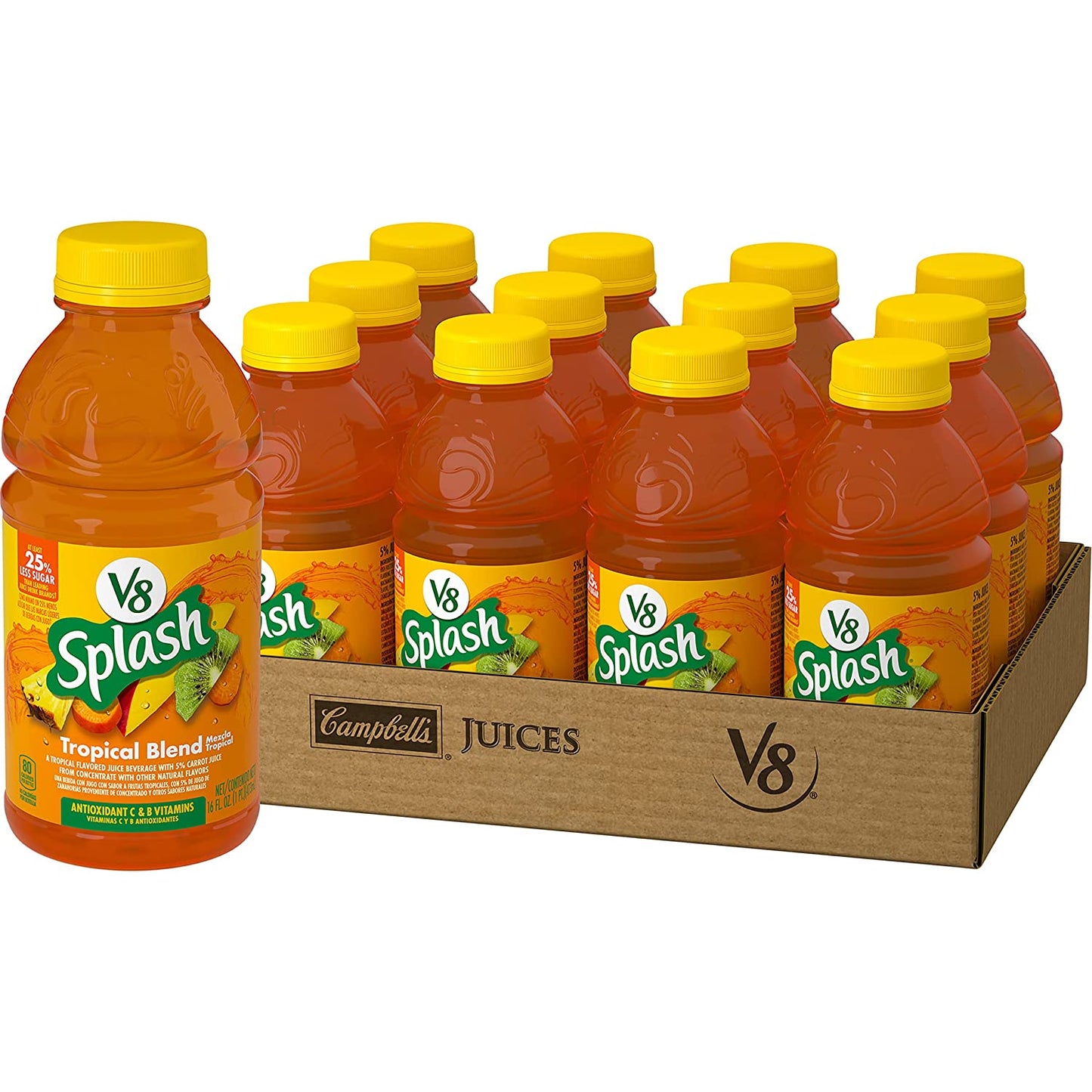 CAMPBELLSOUP Co.:15456.C V8 Splash Tropical Blend 16oz