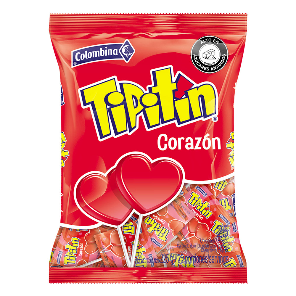 COLOMBINA:2095.Colomina TIPITIN Corazon Lolipop 25ct