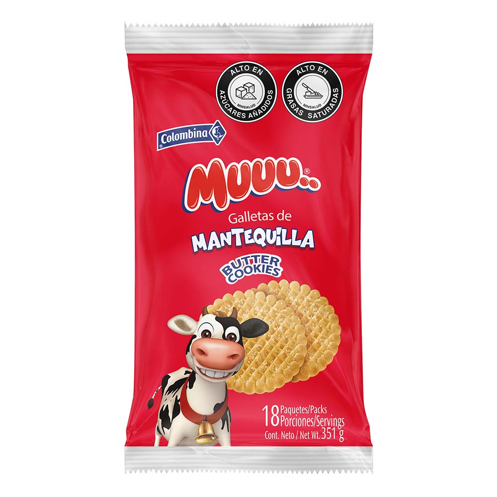 COLOMBINA:Muuu.Beurre19.5g BonBon Beurre Muuu 18 X 19g