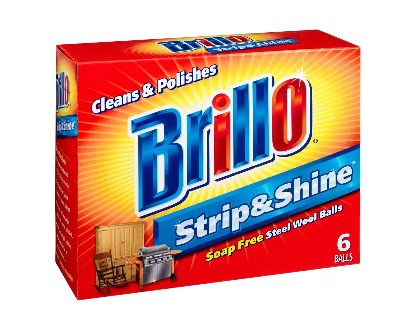 Brillo Strip & Shine Steel Wool Balls 24 X 6ct