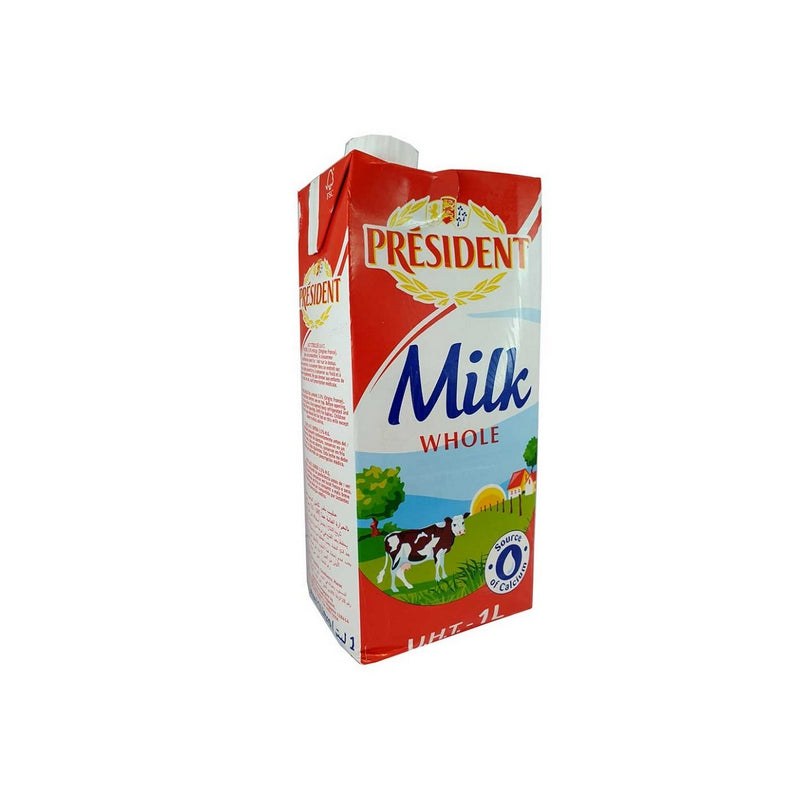 Lait President- U.H.T Whole Milk/ Lait Entier 12x1L (bte carton)