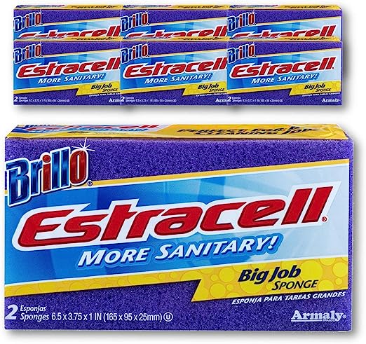 ARMALY BRANDS:22121.B: Brillo Estracell Big Job Sponge  2ct