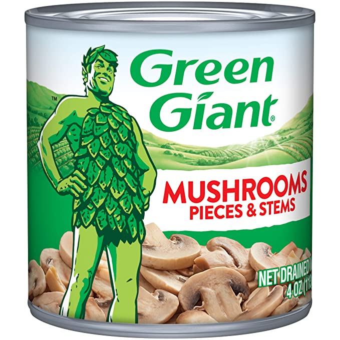 B&G/POLAR:10745.GG Green Giant Mushroom Peices & Stems 4oz