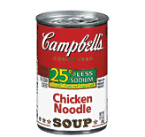 CAMPBELLSOUP Co.:16680.C R&W Chicken Noodle Soup 25% Less Sodium 10.75oz